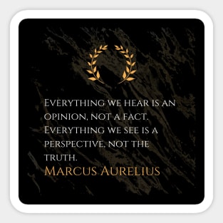 Marcus Aurelius's Perspective: Navigating the Sea of Opinions Sticker